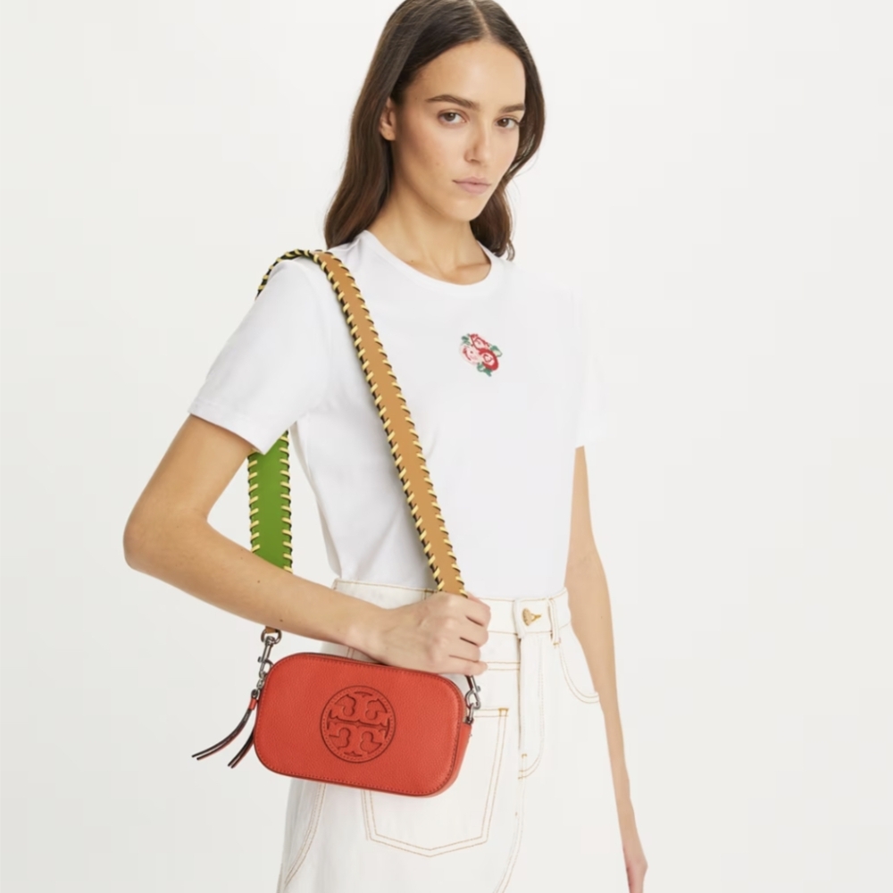 Tory Burch Poppy Red Miller Mini Crossbody Bag NWT.